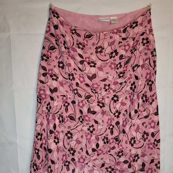 Jaclyn Smith Dresses & Skirts - Jaclyn Smith Woman Skirt 20W Sheer Lined Geometric Pink/Black